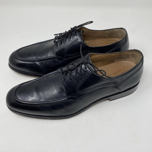 Johnston & Murphy Mens Cap Toe Leather Heritage Black Derby Shoes Size 11 M main image 11